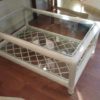 Ficks and Reed Mid-Century Bamboo and Glass Coffee Table