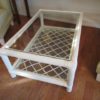 Ficks and Reed Mid-Century Bamboo and Glass Coffee Table