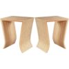 Pair of Natural Bamboo Side Tables By Studio Craftsman David N. Ebner