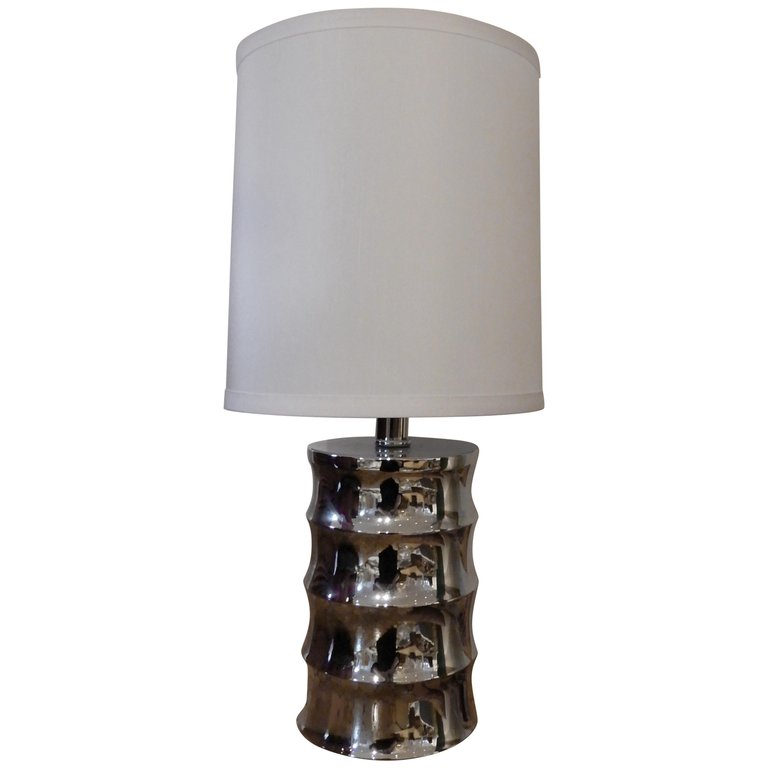 polished chrome table lamp