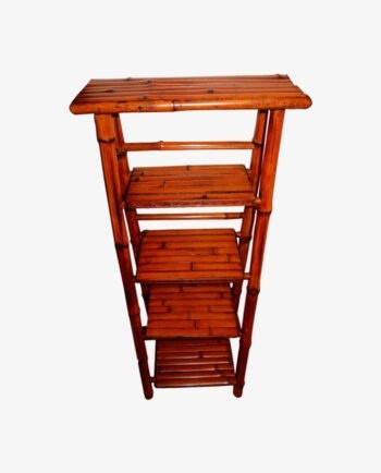 Bamboo British Colonial Artisan decorative display stand or ladder is a unique piece of furniture that evokes the elegance of the British colonial era.